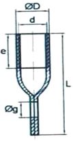 Manguito de elevación cilíndrico con extremo plano - LSF
